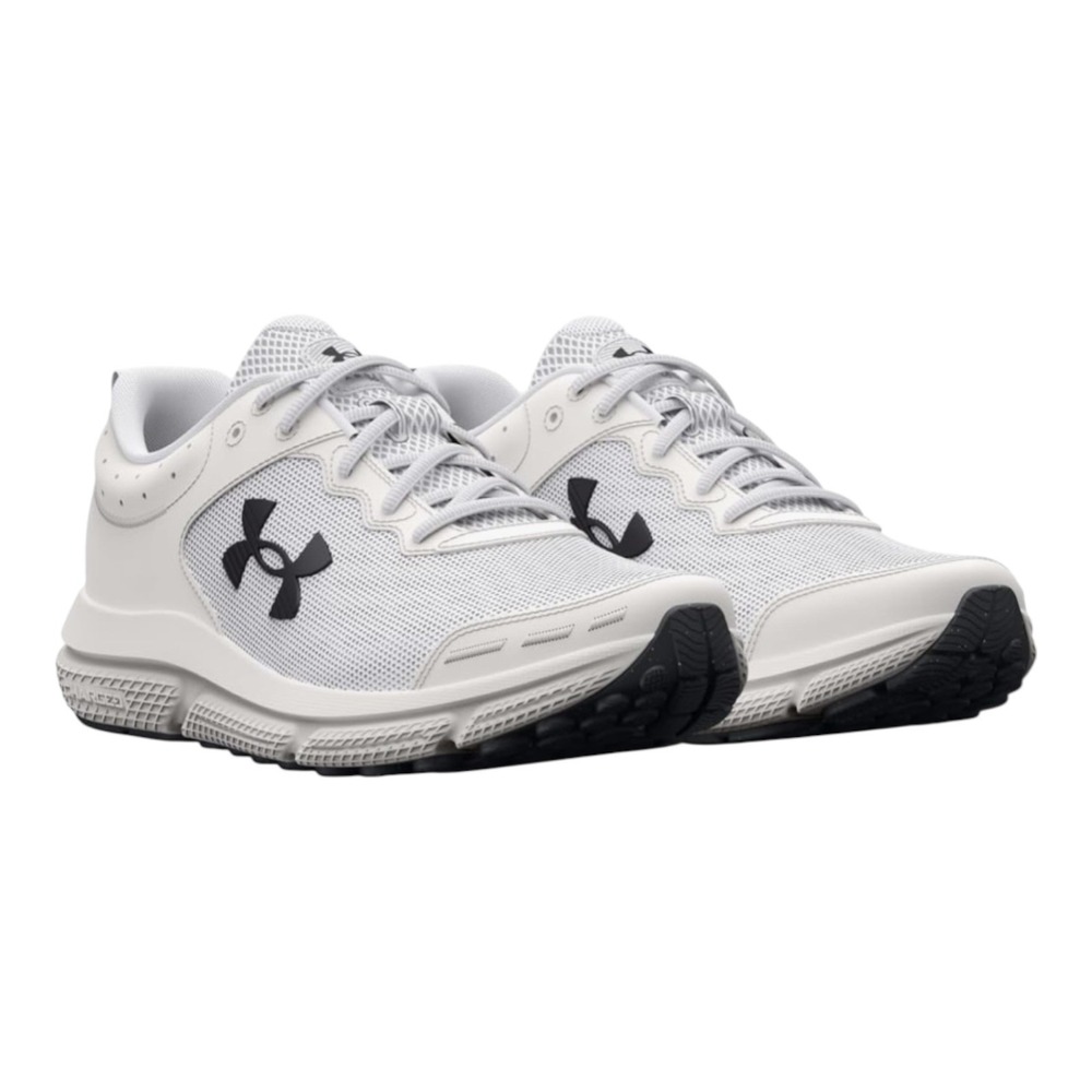 Under Armour Womens Charged Assert 10 Running Shoes White Black 3026179-104 5.5 - Picture 3 of 8